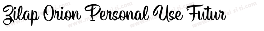 Zilap Orion Personal Use Futuristi字体转换